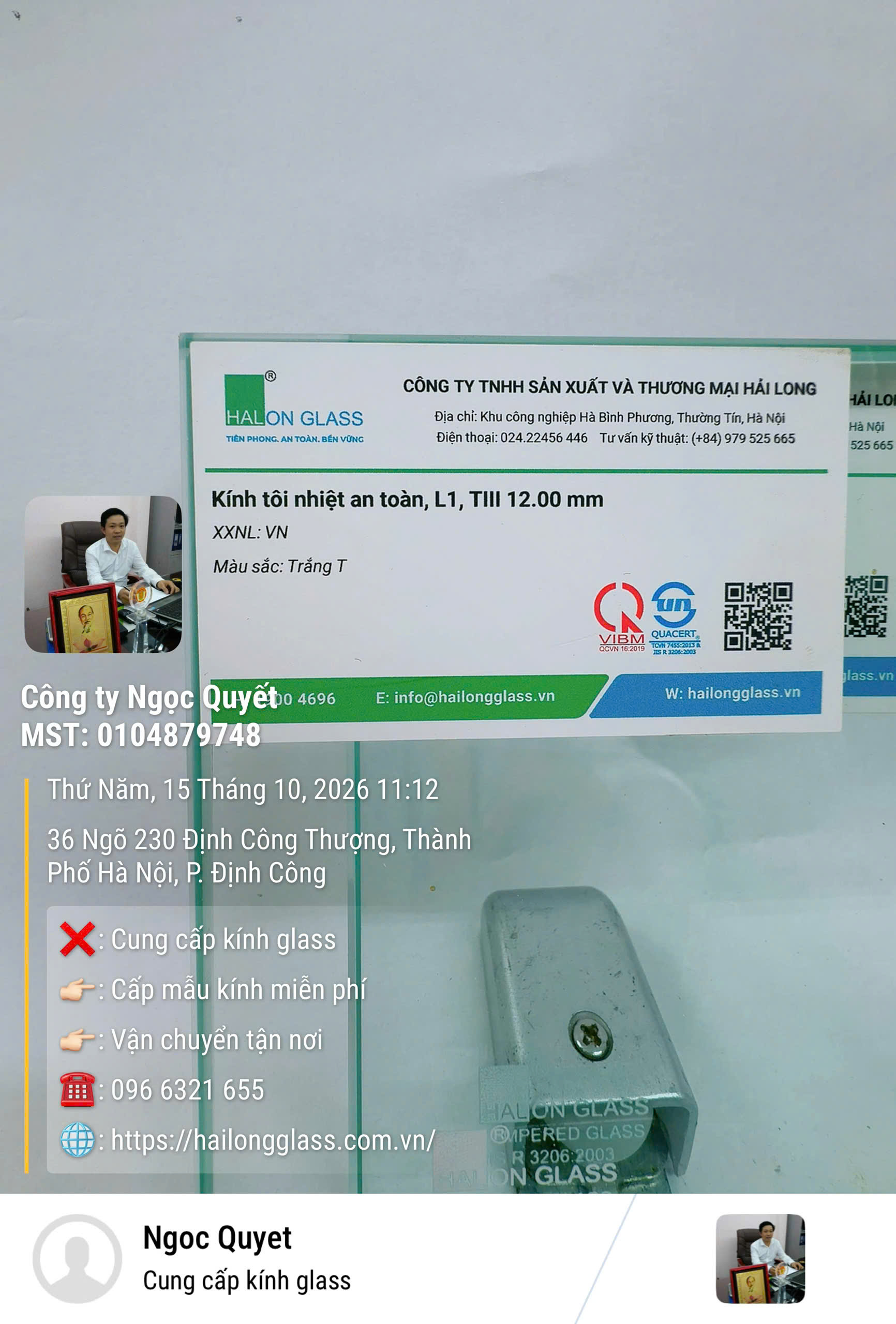 Kính Cường Lực trắng 12mm